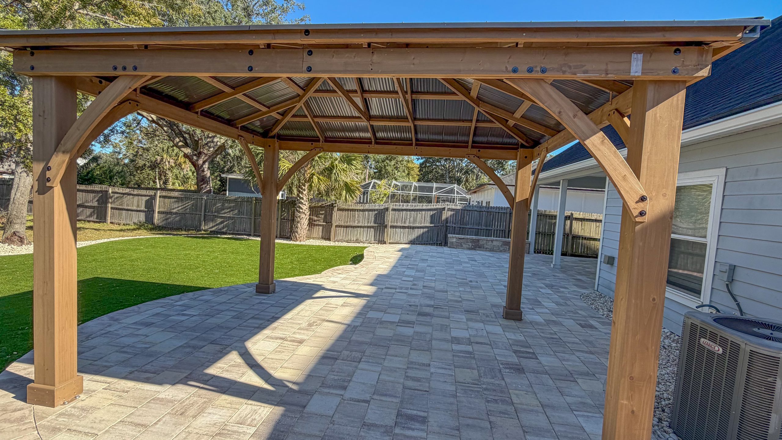 Van Zile Pergola 1225__-4800 Backyard pergola construction in Jacksonville, FL