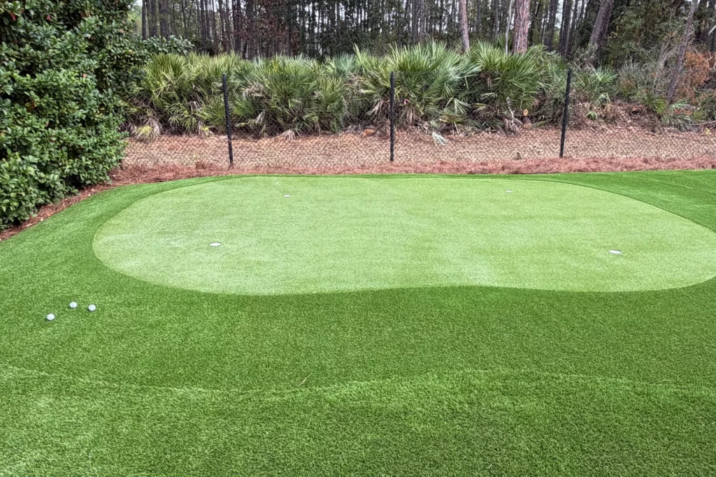 Backyard putting green