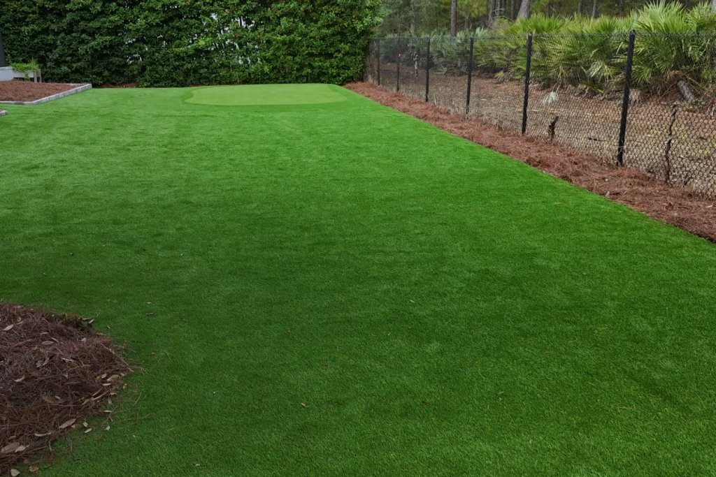 backyard putting green installation