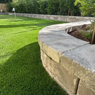Retaining wall installed by Jax Outdoor Solutions