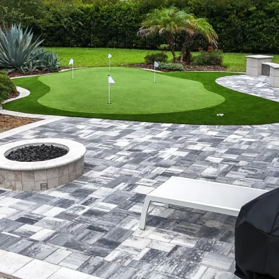 Putting green installed by Jax Outdoor Solutions