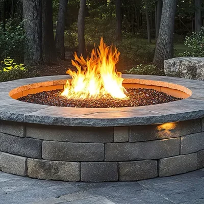 Fire pit installed by Jax Outdoor