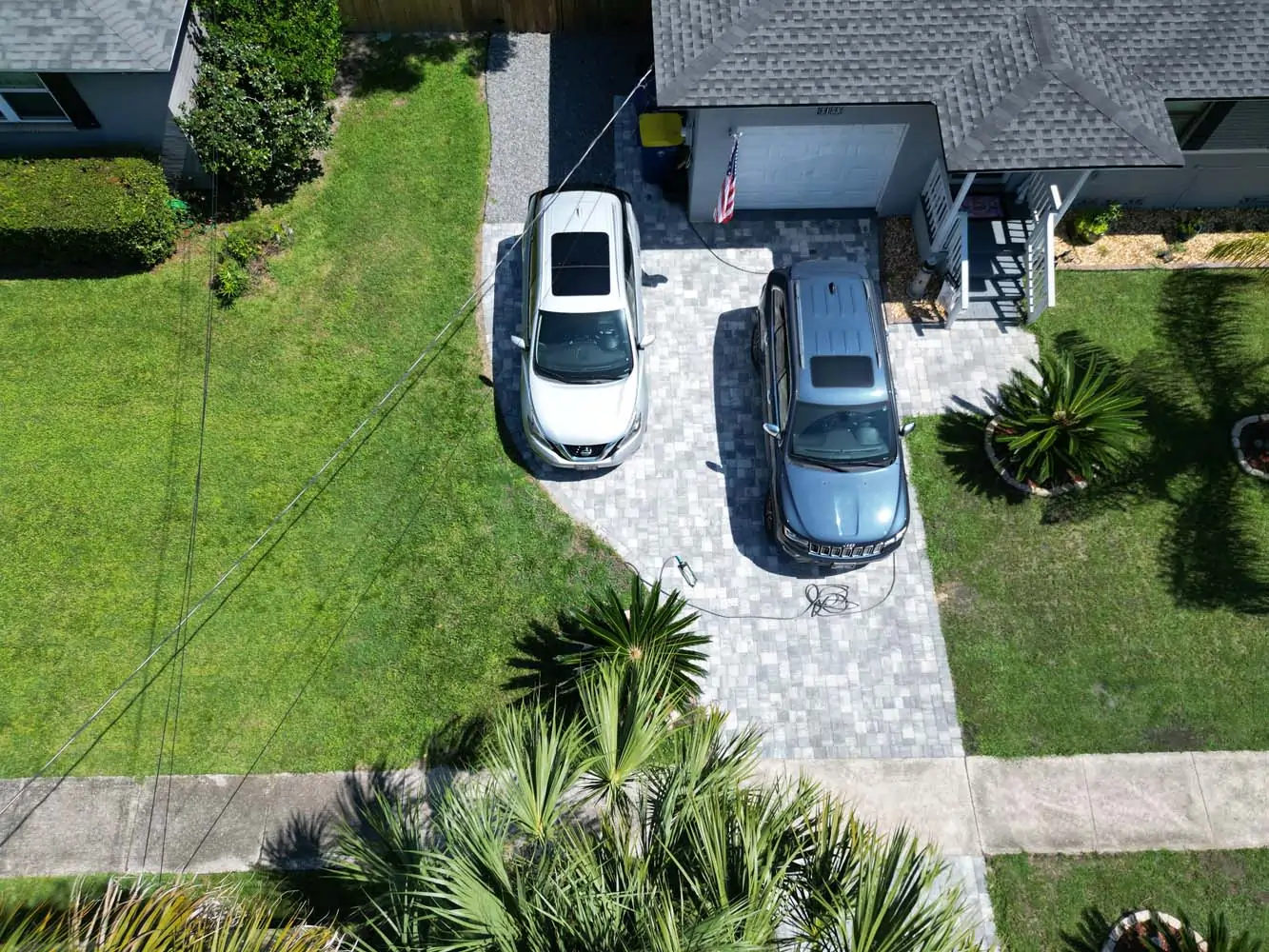 Paved driveway installed by Jax Outdoor