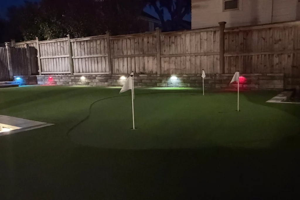 Backyard putting green construction