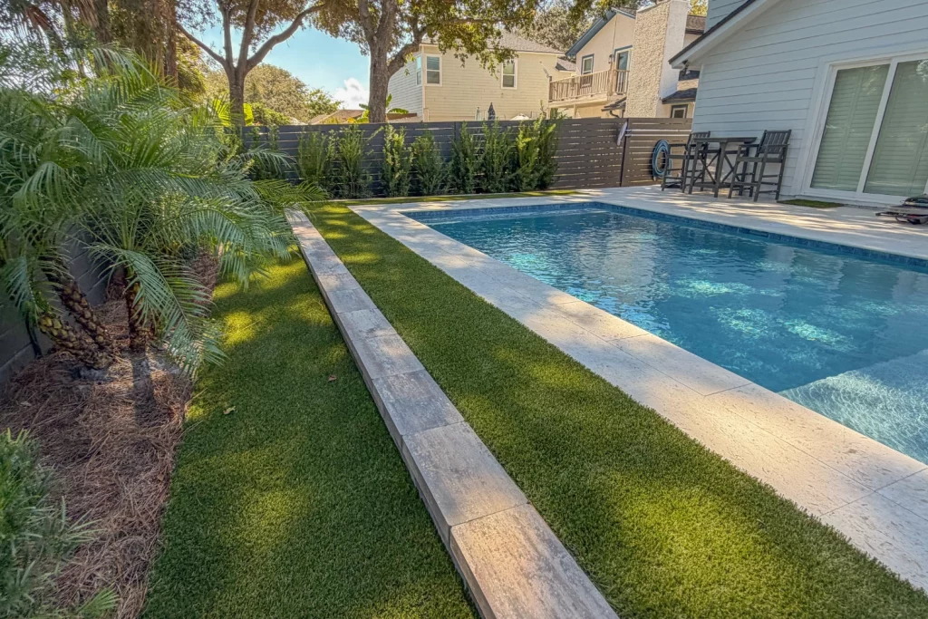 artificial grass pool surround